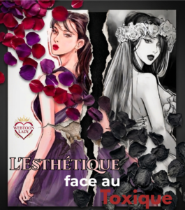 Montage contrasté pour l'article sur l'artiste Kira. À gauche, l'héroïne de Say You Love Me dans des tons clairs avec le titre "L'Esthétique" en rose poudré. À droite, l'héroïne de Lost Things entourée de pétales noirs et rouges avec le titre "Toxique" en rouge profond.