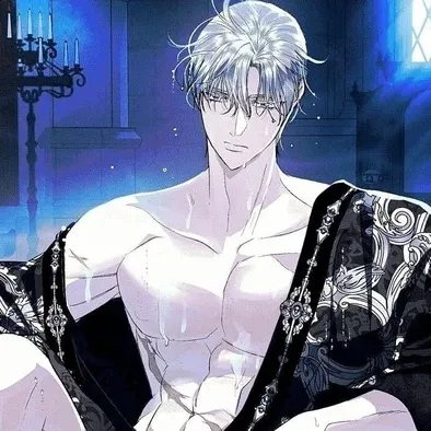 Regis Floyen, figure paternelle froide et protectrice des webtoons historiques, représenté dans une scène élégante et sensuelle aux tons sombres.